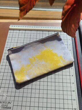 Abstract Pencil Case - Yellowstone Geyser Design, Zipper Pouch 8 x 5.5 inches